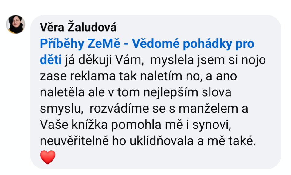 Komentář od Věry Žaludové